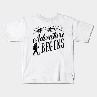 Mountain Adventure Begins Kids T-Shirt